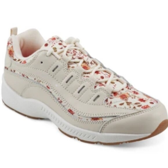 Easy Spirit Shoes - EASY SPIRIT/ROMY WALKING SHOE/TAN FLORAL/SIZE 6M